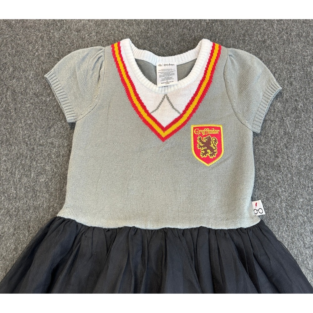 Harry Potter Sweater Dress Girls Size 5T Gryffindor Tutu Cosplay Uniform Costume - Picture 3 of 16